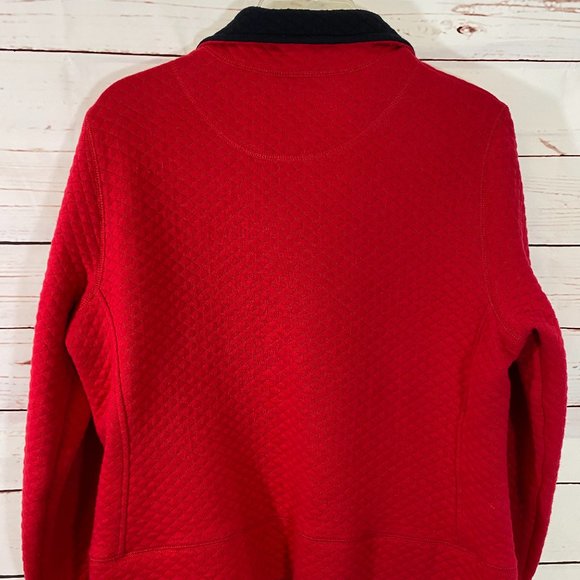 Rafaella Red & Blue Quilted Long Sleeve Zip Front Jacket NWOT Women's Size Large - Picture 9 of 11